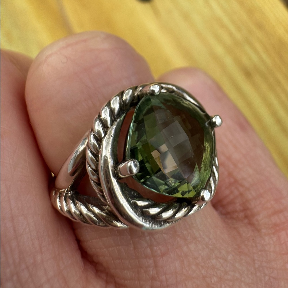 David Yurman Prasiolite Infinity Ring 6.5